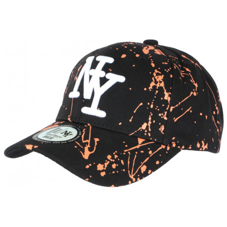 Casquette NY Orange et Noire Design Original Tags Baseball Paynter ANCIENNES COLLECTIONS divers