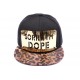 Casquette Snapback JBB Couture Noire, Sorry I'm DOPE doré, visière léopard ANCIENNES COLLECTIONS divers