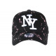 Casquette NY Rose et Noire Mode Originale Tags Streetwear Baseball Paynter ANCIENNES COLLECTIONS divers