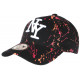 Casquette NY Rouge Orange et Noire Look Original Tags Baseball Paynter CASQUETTES Hip Hop Honour
