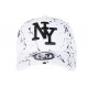 Casquette NY Blanche et Noire Mode Originale Fashion Tags Baseball Paynter CASQUETTES Hip Hop Honour