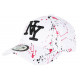Casquette NY Blanche et Rouge Design Original Fashion Tags Baseball Paynter CASQUETTES Hip Hop Honour
