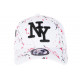 Casquette NY Blanche et Rouge Design Original Fashion Tags Baseball Paynter CASQUETTES Hip Hop Honour