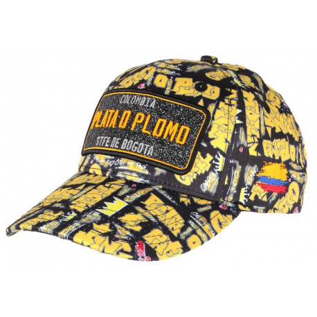 Casquette Plata o Plomo Jaune et Noire STFE Bogota Baseball Fashion CASQUETTES SKR