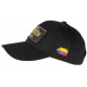 Casquette El Patron Colombia Noire et Doree Strass Medellin Baseball CASQUETTES SKR