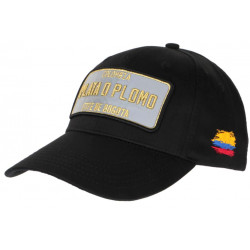 Casquette Plata o Plomo Noir Patch Reflechissant Colombia Bogota Baseball CASQUETTES SKR