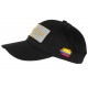 Casquette Plata o Plomo Noir Patch Reflechissant Colombia Bogota Baseball CASQUETTES SKR