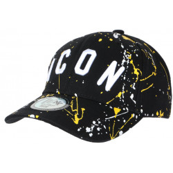 Casquette ICON Jaune et Noire Taguee Streetwear Baseball CASQUETTES Hip Hop Honour