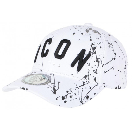 Casquette ICON Blanche et Noire Taguee Streetwear Baseball CASQUETTES Hip Hop Honour