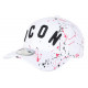 Casquette ICON Blanche et Rouge Taguee Streetwear Baseball Fashion CASQUETTES Hip Hop Honour