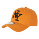 Casquette NY Orange et Noire Tendance Visiere Baseball Stazky CASQUETTES Hip Hop Honour