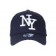 Casquette NY Bleu Marine et Blanche Tendance Visiere Baseball Stazky CASQUETTES Hip Hop Honour