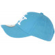 Casquette NY Bleu Azur et Blanche Tendance Visiere Baseball Stazky CASQUETTES Hip Hop Honour