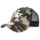 Casquette filet militaire verte et marron Trucker NY Blanc Baseball ANCIENNES COLLECTIONS divers