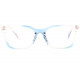 Grandes Lunettes de Lecture Femme Bleu Transparent Fashion Delly Lunettes Loupes New Time