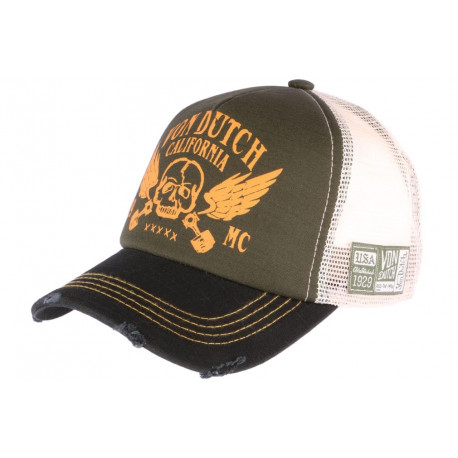 Casquette Enfant Von Dutch Verte Crew Trucker Baseball de 7 à 11 ans Casquette Enfant VON DUTCH