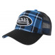 Casquette Von Dutch Bleue et Noire Carreaux Retro Baseball Car CASQUETTES VON DUTCH