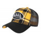 Casquette Von Dutch Jaune et Noire Carreaux Vintage Baseball Car CASQUETTES VON DUTCH