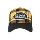 Casquette Von Dutch Jaune et Noire Carreaux Vintage Baseball Car CASQUETTES VON DUTCH