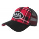 Casquette Von Dutch Rouge et Noire Carreaux Vintage Baseball Car CASQUETTES VON DUTCH