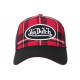 Casquette Von Dutch Rouge et Noire Carreaux Vintage Baseball Car CASQUETTES VON DUTCH