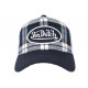 Casquette Von Dutch Blanche et Bleue Carreaux Retro Trucker Baseball Car CASQUETTES VON DUTCH