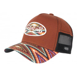 Casquette Von Dutch Marron et Multicolore Originale Baseball Custom Atru CASQUETTES VON DUTCH