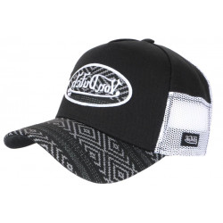 Casquette Von Dutch Noire et Blanche Design Original Baseball Custom Atru CASQUETTES VON DUTCH