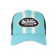 Casquette Von Dutch Bleu Ciel et Beige Trucker Baseball Fashion Stripe CASQUETTES VON DUTCH