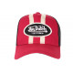 Casquette Von Dutch Rouge et Beige Trucker Baseball Classe Stripe CASQUETTES VON DUTCH