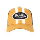 Casquette Von Dutch Jaune et Noire Filet Baseball Fashion Stripe CASQUETTES VON DUTCH