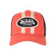 Casquette Von Dutch Orange et Noire Filet Baseball Fashion Stripe CASQUETTES VON DUTCH