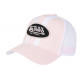 Casquette Von Dutch Rose et Blanche Trucker Baseball Fashion Stripe CASQUETTES VON DUTCH