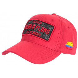 Casquette Plata o Plomo Rouge Patch Strass Tissu Daim Colombia Baseball ANCIENNES COLLECTIONS divers