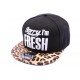 Casquette Snapback JBB couture Sorry I'm Fresh Leopard ANCIENNES COLLECTIONS divers