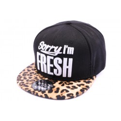 Casquette Snapback JBB couture Sorry I'm Fresh Leopard ANCIENNES COLLECTIONS divers
