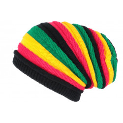 Bonnet Rasta Rouge Jaune Vert Jamaicain Laine fashion Jack BONNETS Nyls Création