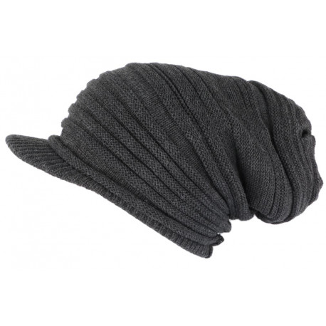 Bonnet Casquette Rasta Gris Fonce Fashion en Laine Douce Kyft ANCIENNES COLLECTIONS divers