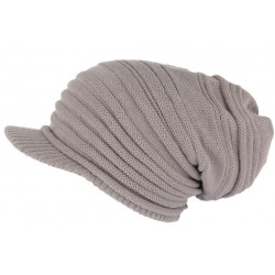 Bonnet Casquette Rasta Gris Clair Tendance Fashion en Laine Douce Kyft ANCIENNES COLLECTIONS divers