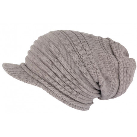 Bonnet Casquette Rasta Gris Clair Tendance Fashion en Laine Douce Kyft ANCIENNES COLLECTIONS divers