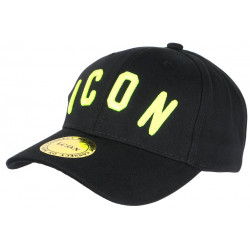 Casquette ICON Noire et Jaune FLuo Streetwear Baseball Fyck CASQUETTES Hip Hop Honour