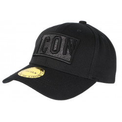 Casquette ICON Noire avec Strass design Streetwear Baseball Orka CASQUETTES Hip Hop Honour