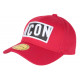 Casquette ICON Rouge avec Strass Noir design Streetwear Baseball Orka ANCIENNES COLLECTIONS divers