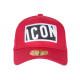 Casquette ICON Rouge avec Strass Noir design Streetwear Baseball Orka ANCIENNES COLLECTIONS divers