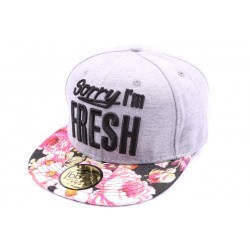 Snapback JBB couture Grise version florale ANCIENNES COLLECTIONS divers