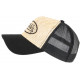 Casquette Von Dutch Paille Beige et Noire Original Custom Baseball Trucker CASQUETTES VON DUTCH