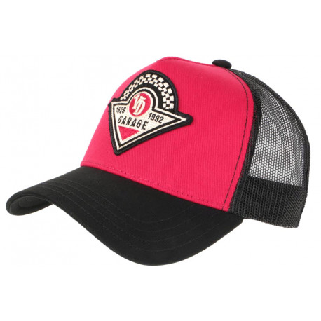 Casquette Von Dutch Rouge et Noire Garage Custom Baseball Racing CASQUETTES VON DUTCH