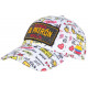 Casquette El Patron Blanche et Orange Strass Streetwear Colombia Medellin Baseball CASQUETTES SKR