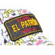 Casquette El Patron Blanche et Orange Strass Streetwear Colombia Medellin Baseball CASQUETTES SKR