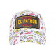 Casquette El Patron Blanche et Orange Strass Streetwear Colombia Medellin Baseball CASQUETTES SKR